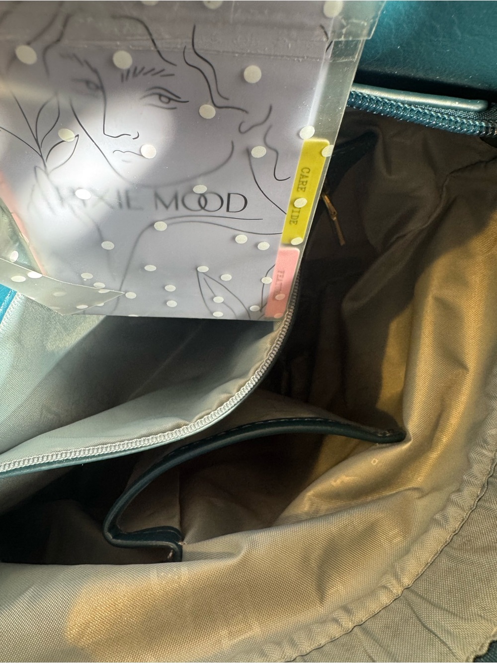 Pixie Mood Deep Teal Bag with Amber Accent Beads - Picture 4 of 7